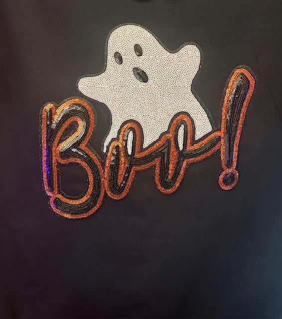 Halloween BOO Sequin T-shirt