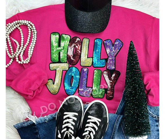 Holly Jolly Sequins Sweatshirt