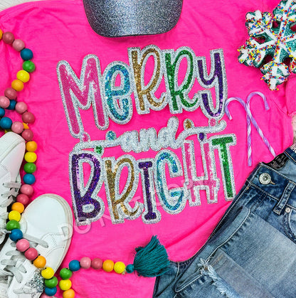 Sequin Merry & Bright T-shirt