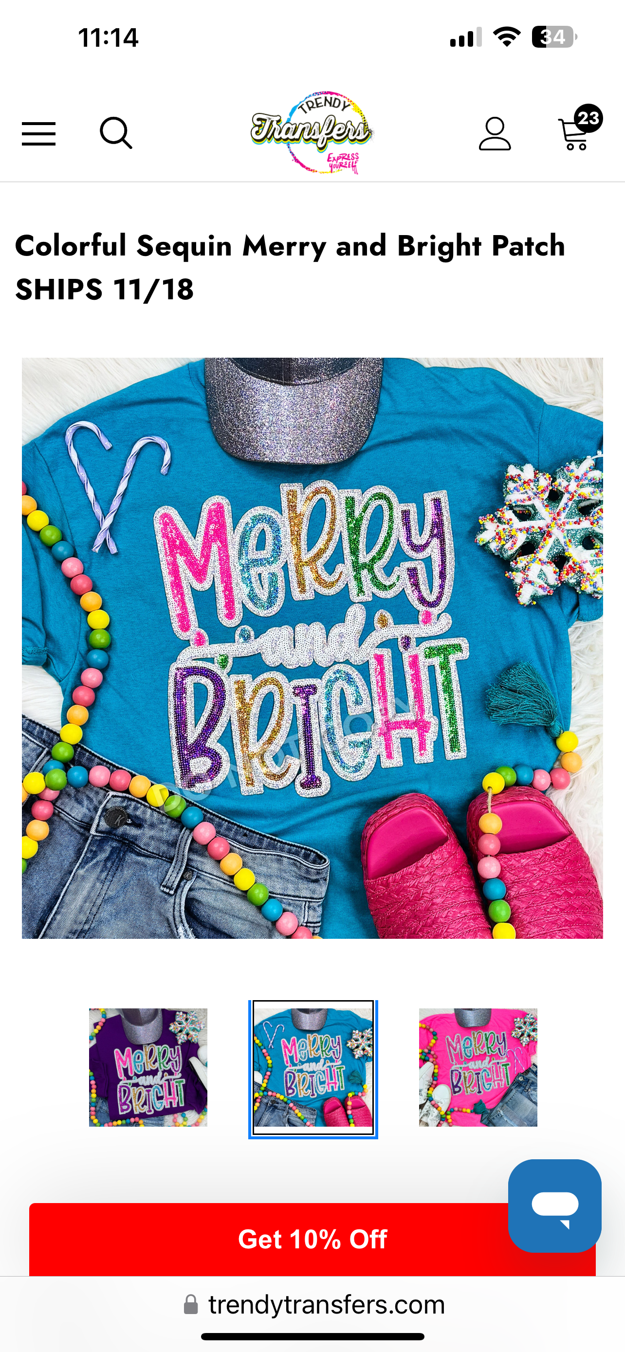 Sequin Merry & Bright T-shirt