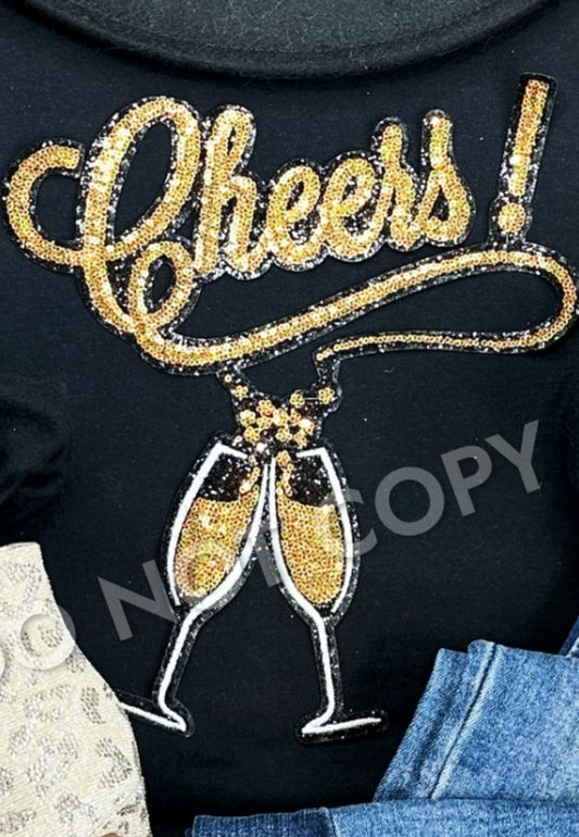 New Years Cheers Champagne Glasses sweatshirt