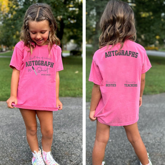 Autograph End of School Tshirt, Last day of School Tshirt