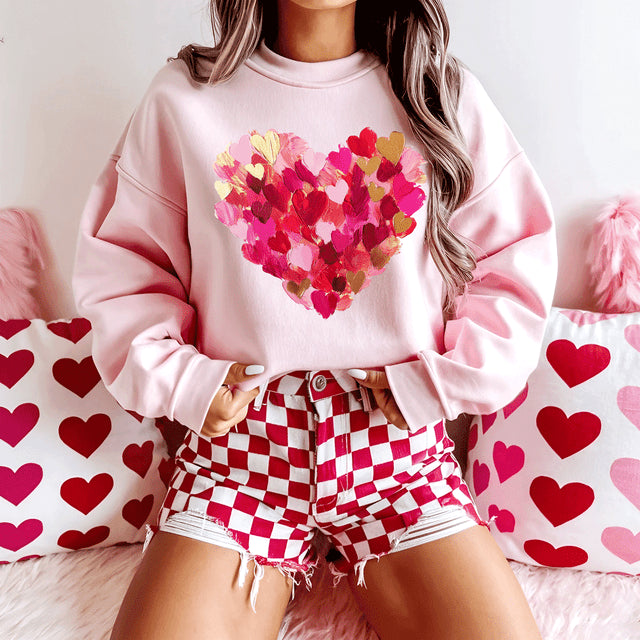 Brushstrokes Heart Valentines Day Tshirt (Adult and Youth)